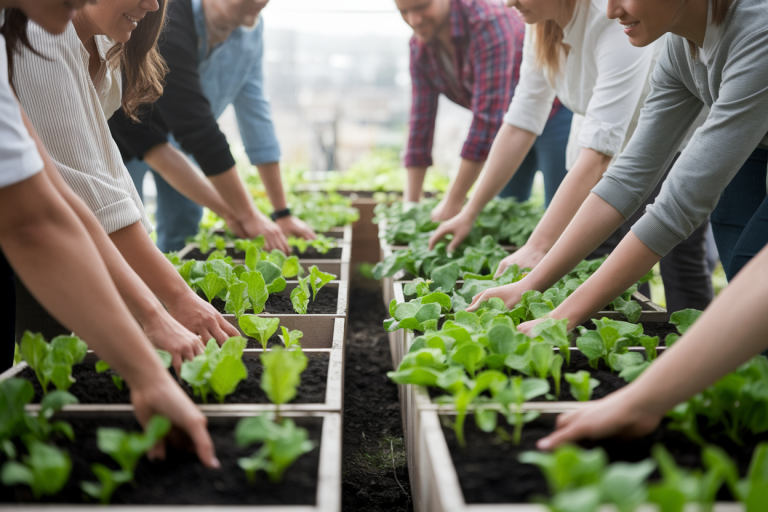 Jardinage urbain : créer un potager communautaire durable